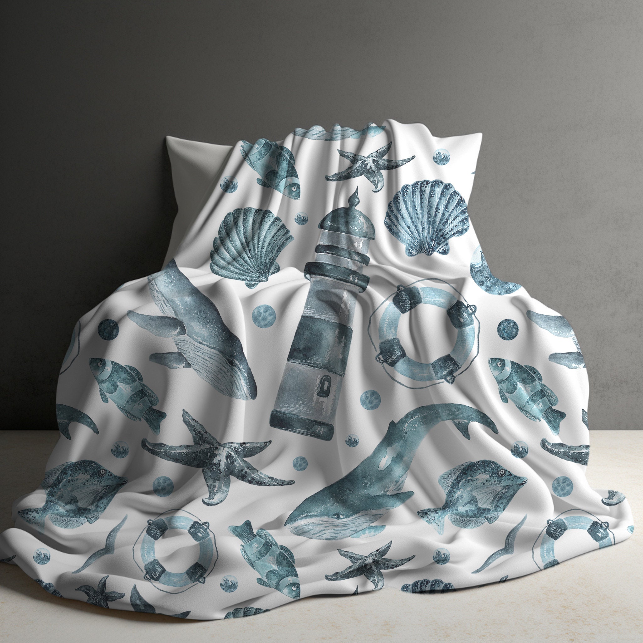 Ocean themed throws hotsell