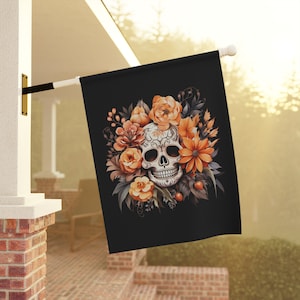 Día de Muertos, Bandiera di Halloween, Bandiera della Casa di Benvenuto, Bandiera Scheletro, Banner del Giardino d'Autunno e della Casa, Decorazione del Giardino di Halloween, Bandiera del Giardino d'Autunno