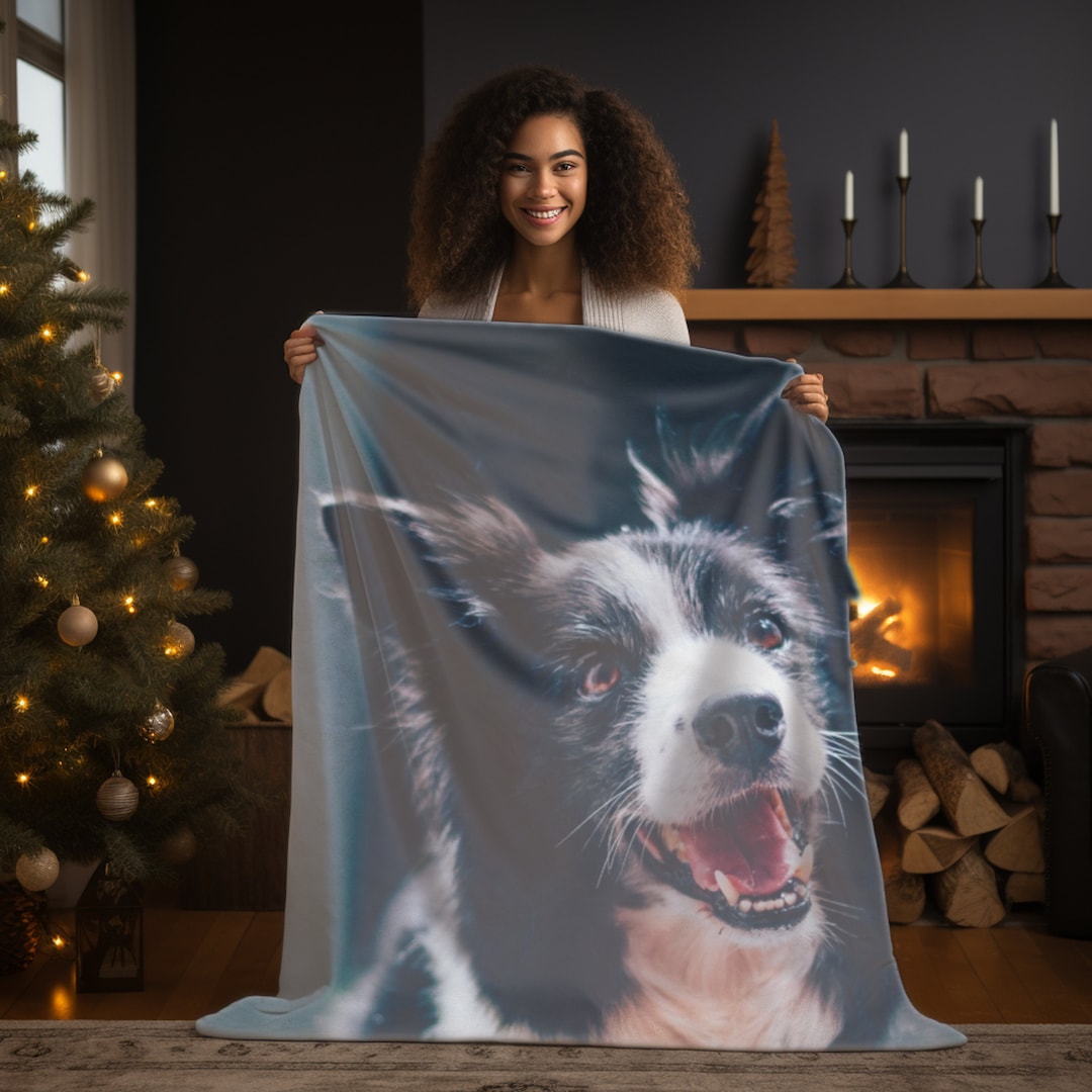Pet Lover Gifts Custom Dog Blankets Personalized Pet Photo Etsy