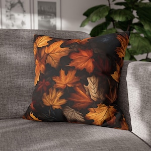 Throw pillow covers, Fall Pillow, Fall Pillow Case, Autumn Leaves Decor, Pillowcase, Pillow Cover, Sofa throw, housewarming gift