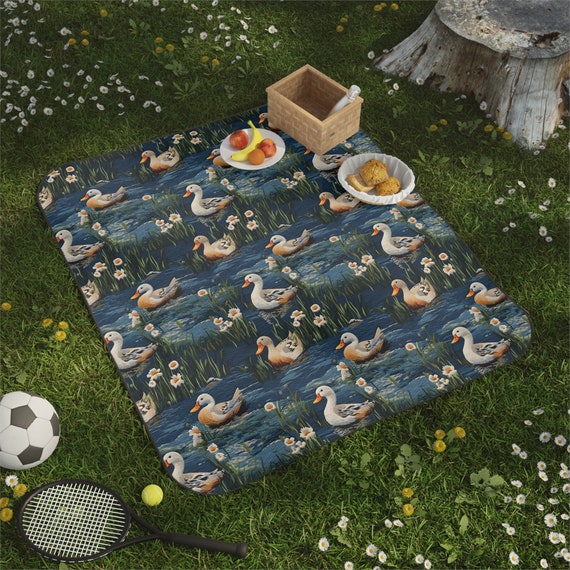 Picnic Blanket Duck Blanket Lake House Decor Feed the Ducks Gift Picnic Blanket Gift Gift for Her Summer Gift Idea Bird Lover Gift Etsy UK