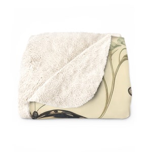Cottagecore-deken, Cottagecore-deken, sherpafleecedeken, vlinderdeken, warme gezellige deken cadeau, bloemen vlinderdeken, warm cadeau afbeelding 6