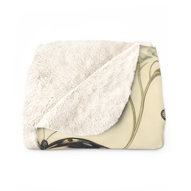 Cottagecore-deken, Cottagecore-deken, sherpafleecedeken, vlinderdeken, warme gezellige deken cadeau, bloemen vlinderdeken, warm cadeau afbeelding 6