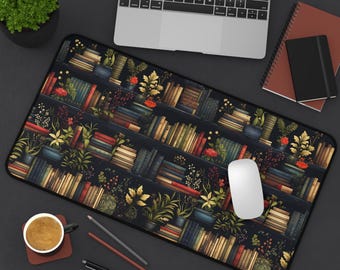 Book Lover Desk Mat, Mouse Pad for Readers, Library Decor, Bookish Gift, Computer Mat, Book Lover