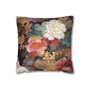 Funda de almohada Chiyogami Decor, decoración asiática, decoración japonesa, funda de almohada, regalo de inauguración de la casa, decoración de inspiración asiática, fundas de almohada decorativas imagen 6