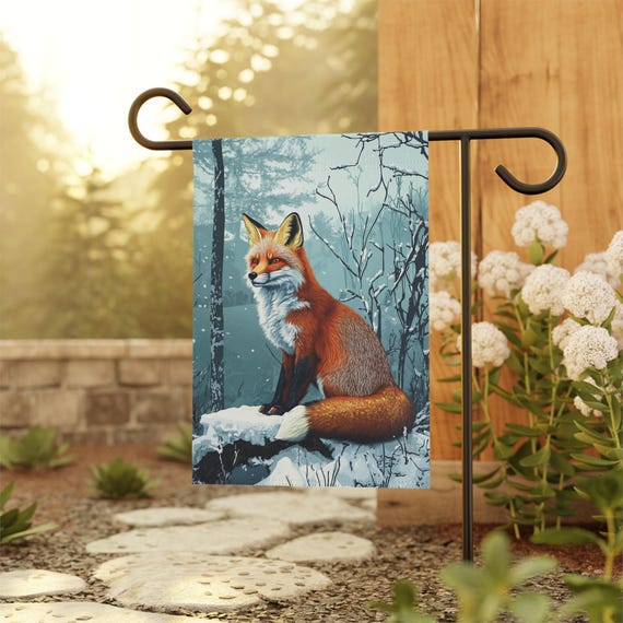 Fox Sake Fall Harvest & Autumn Leaves Garden Flag – 28×40 Inch Decorative Yard Flag