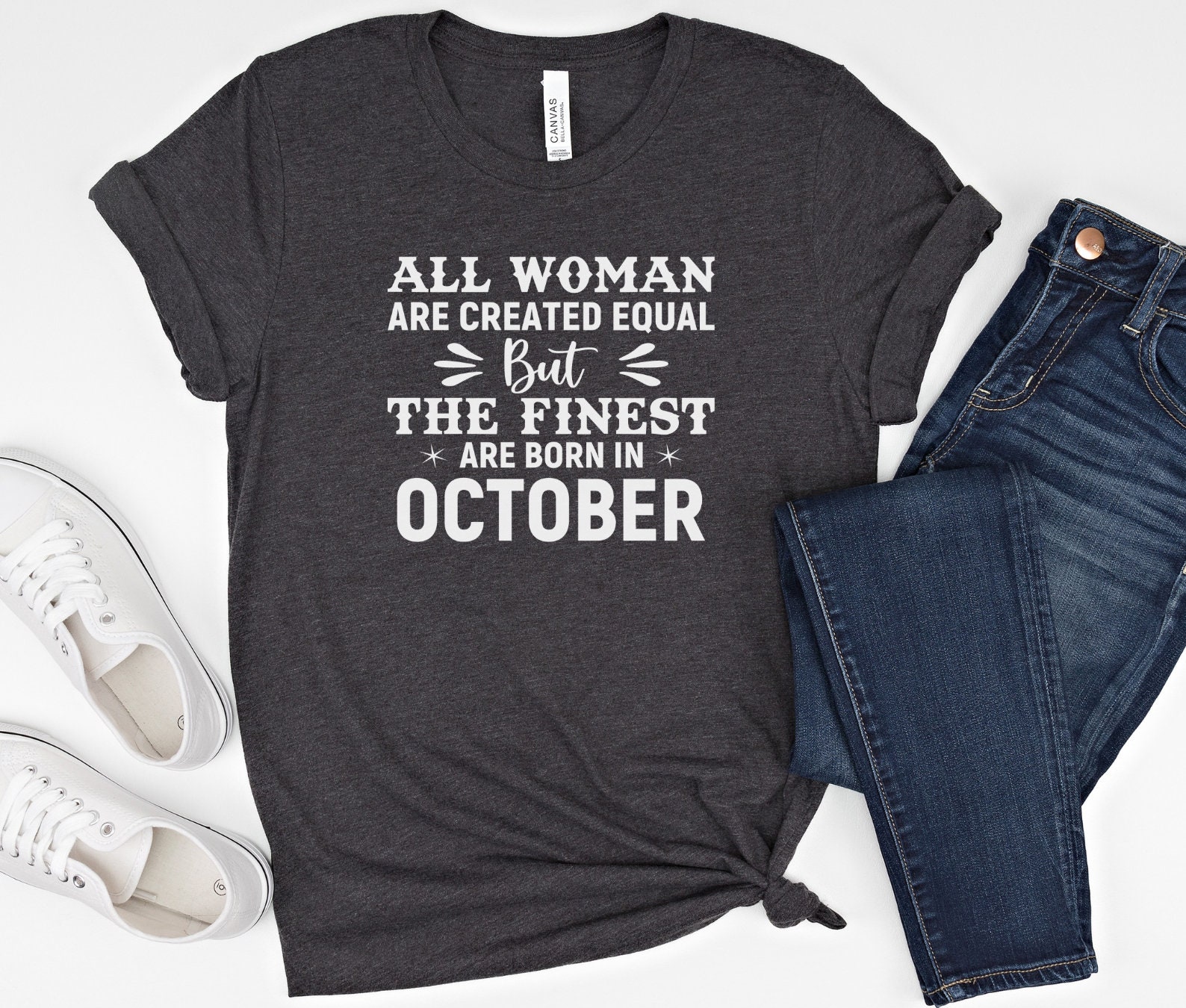 Legends are Born in October T-Shirt, Funny Birthday Gift for