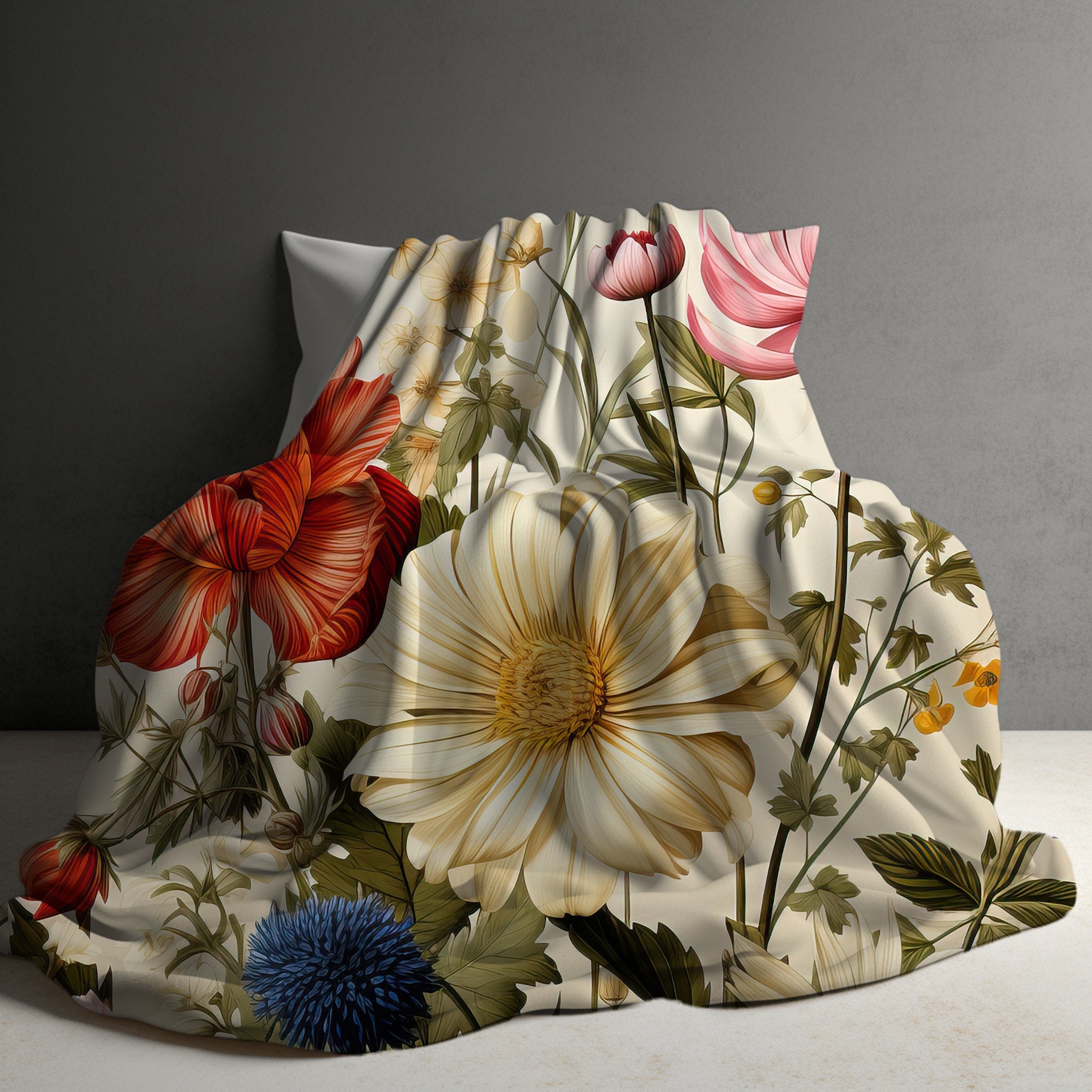 Floral Throw Blanket Etsy Singapore