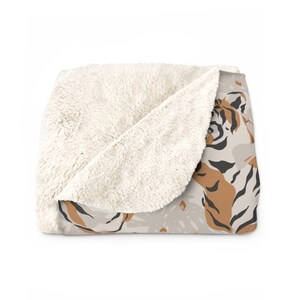 Tiger Blanket, jungle animal decor, animal lover gift, tiger theme, power animal gift, tiger gift, blanket gift, summer throw blanket image 6