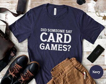 Camiseta de juego de cartas, amante de los juegos de cartas, regalo divertido para entusiastas de los juegos de cartas, camiseta de póker, camiseta familiar