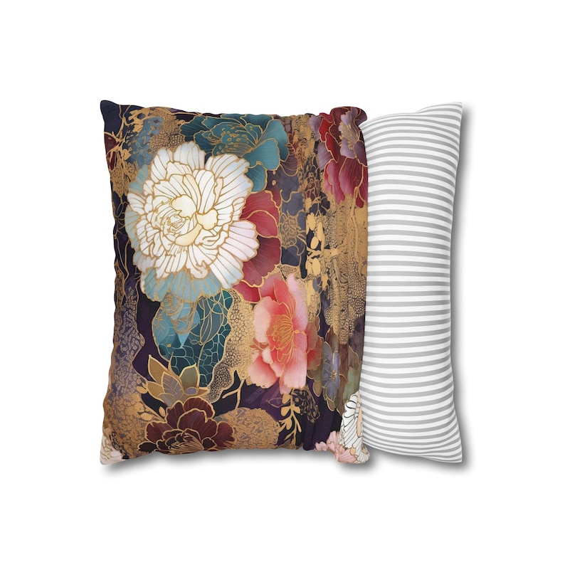 Funda de almohada Chiyogami Decor, decoración asiática, decoración japonesa, funda de almohada, regalo de inauguración de la casa, decoración de inspiración asiática, fundas de almohada decorativas imagen 7