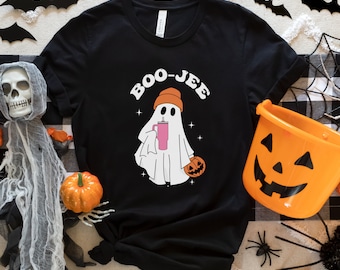 Chemise fantôme d'Halloween, chemise Boo Jee, chemise Boo, t-shirt fantôme effrayant, chemise Spooky Vibes, cadeaux d'Halloween, cadeau Boojie, halloween drôle