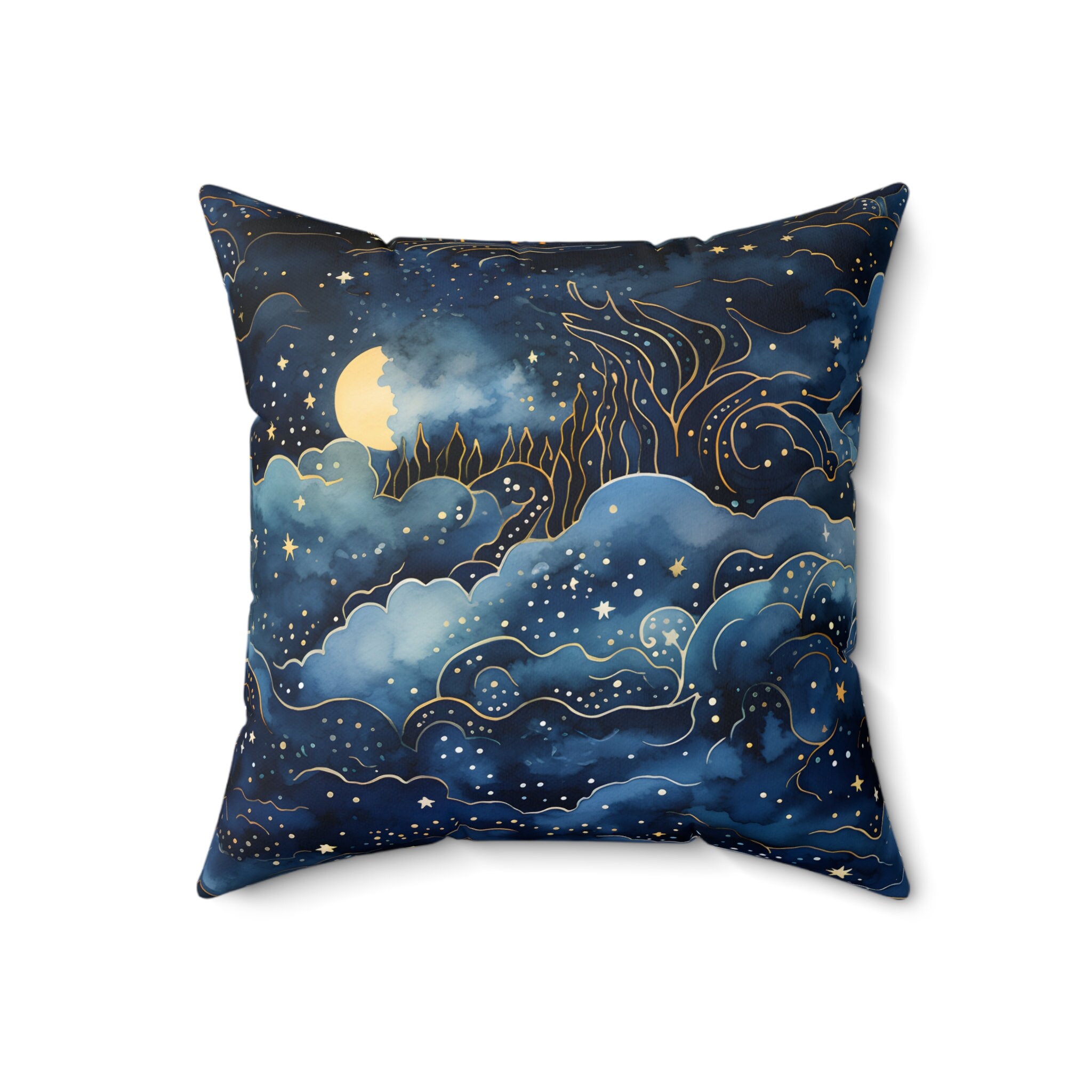 天体クッションカバー：月と星、ダークコテージコア - Etsy 日本