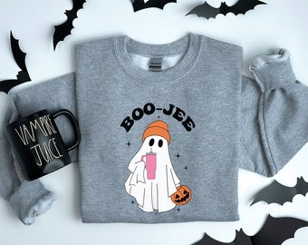 Halloween Ghost Sweatshirt, Boo Jee Shirt, Boo sweatshirt, Spooky Season, Spooky Vibes Shirt, Halloween Gifts, Boojie Gift, Funny halloween
