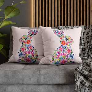 Funda de almohada de Pascua, decoración navideña para el hogar, linda almohada de conejito, funda de almohada con forma de huevo de Pascua, funda de cojín de primavera