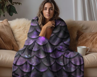 Drachen Decke, Drachenschuppen, Fantasy Drachen Decke, Mythisches Dekor, Cosplay Geschenk, Cottagecore Dekor, Dark Academia, Mittelalter