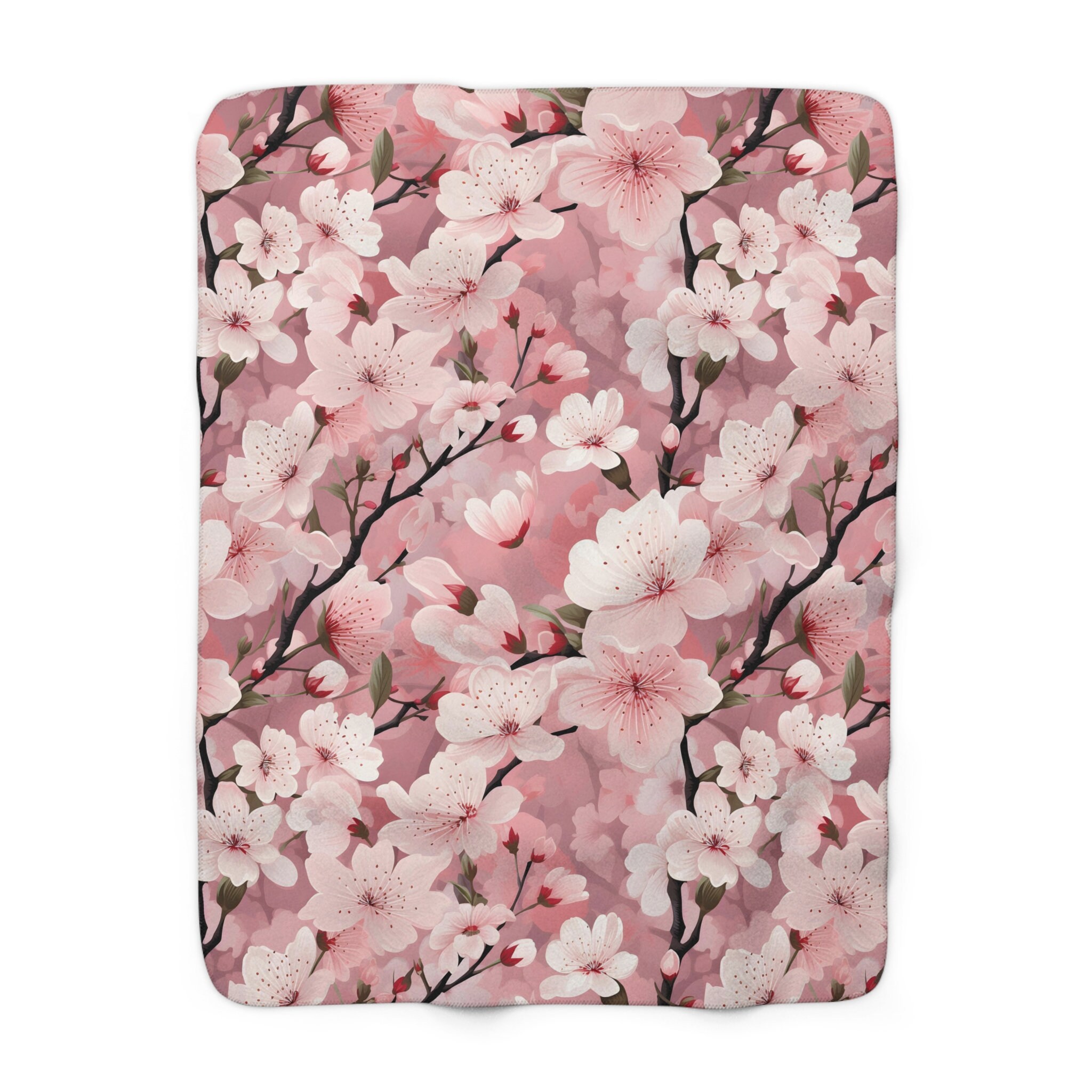 Spring Decor, Cherry Blossom Blanket, Sofa Throw, Bed Blanket