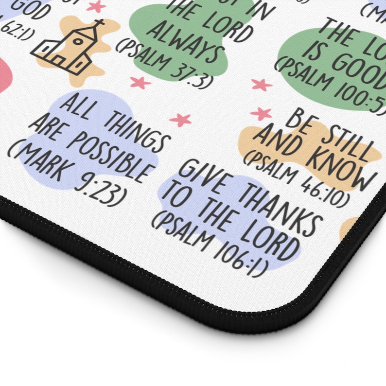 Christian Bible Verse Desk Mat, Daily Affirmations Computer Mat ...