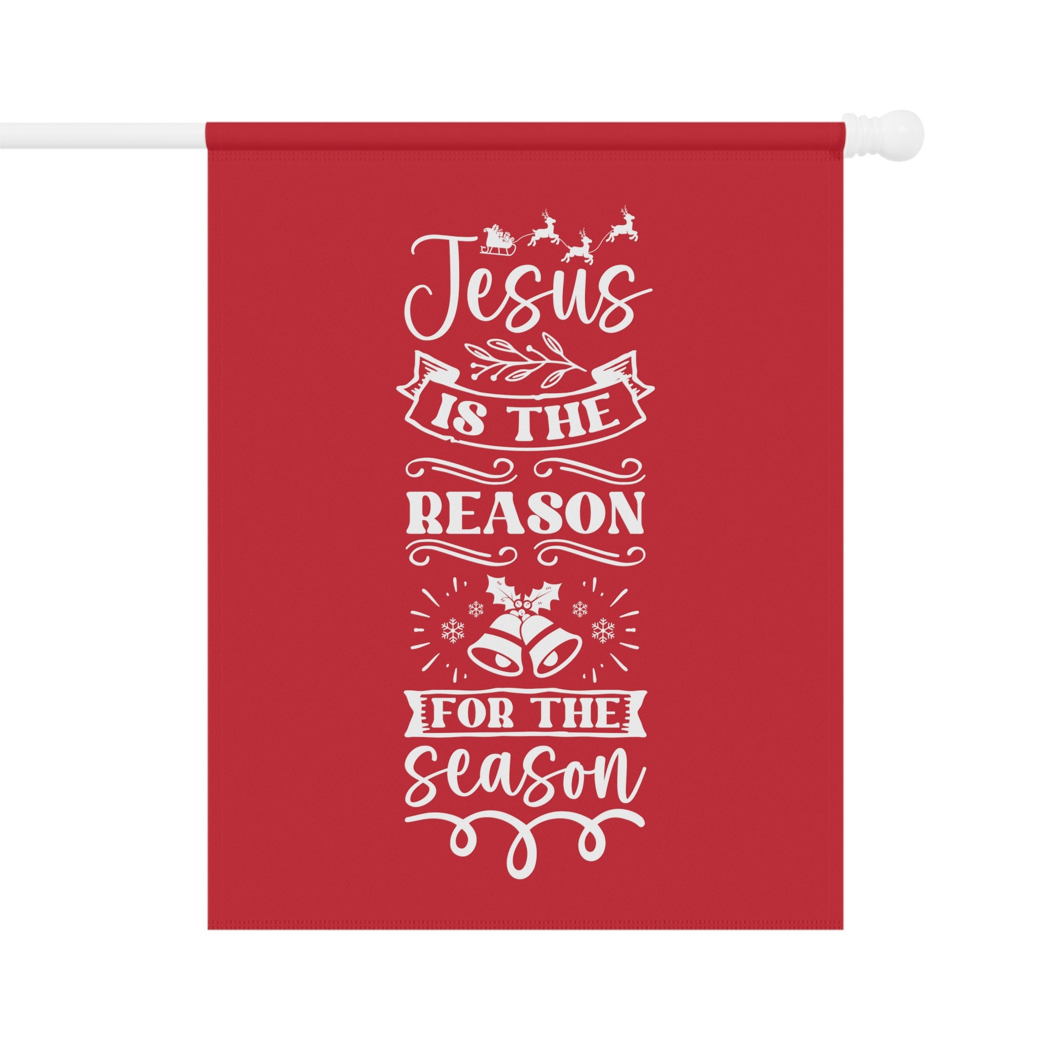 Discover Jesus is the reason for the season, Christian Christmas Gift, Christmas Flag