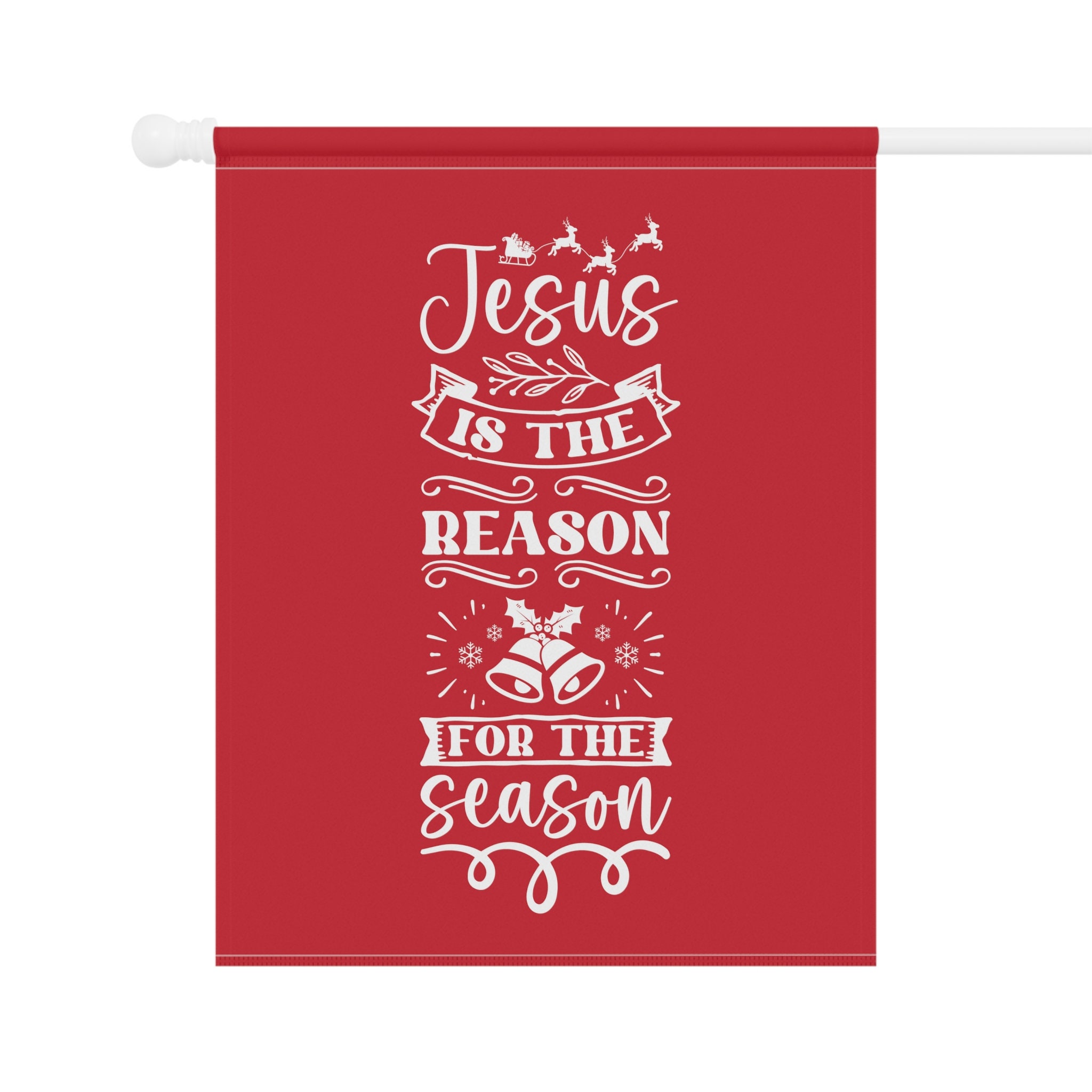 Discover Jesus is the reason for the season, Christian Christmas Gift, Christmas Flag