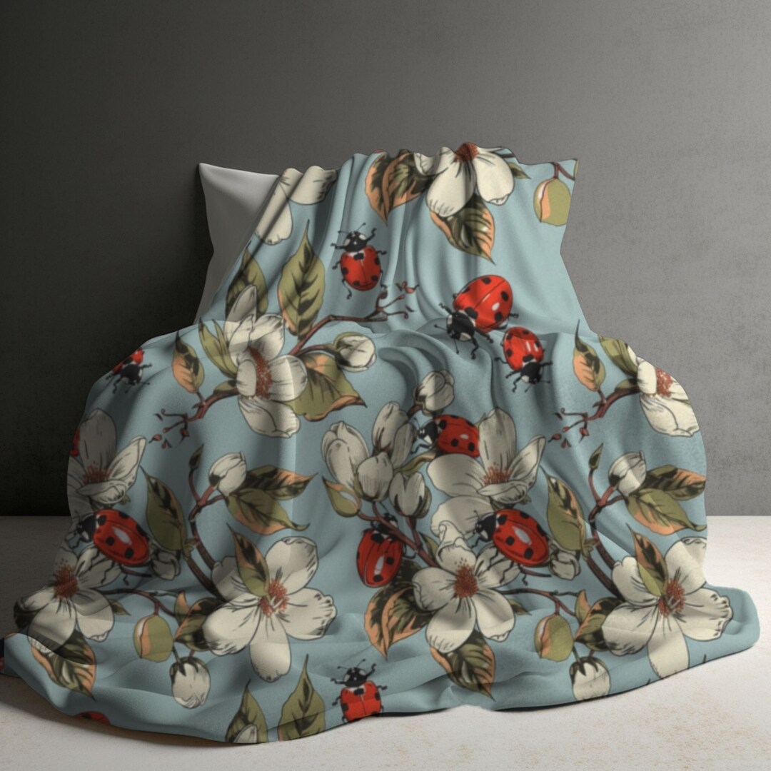 Ladybug Decor, Spring Decor, Lady Bug Blanket, Mother's Day Gift ...