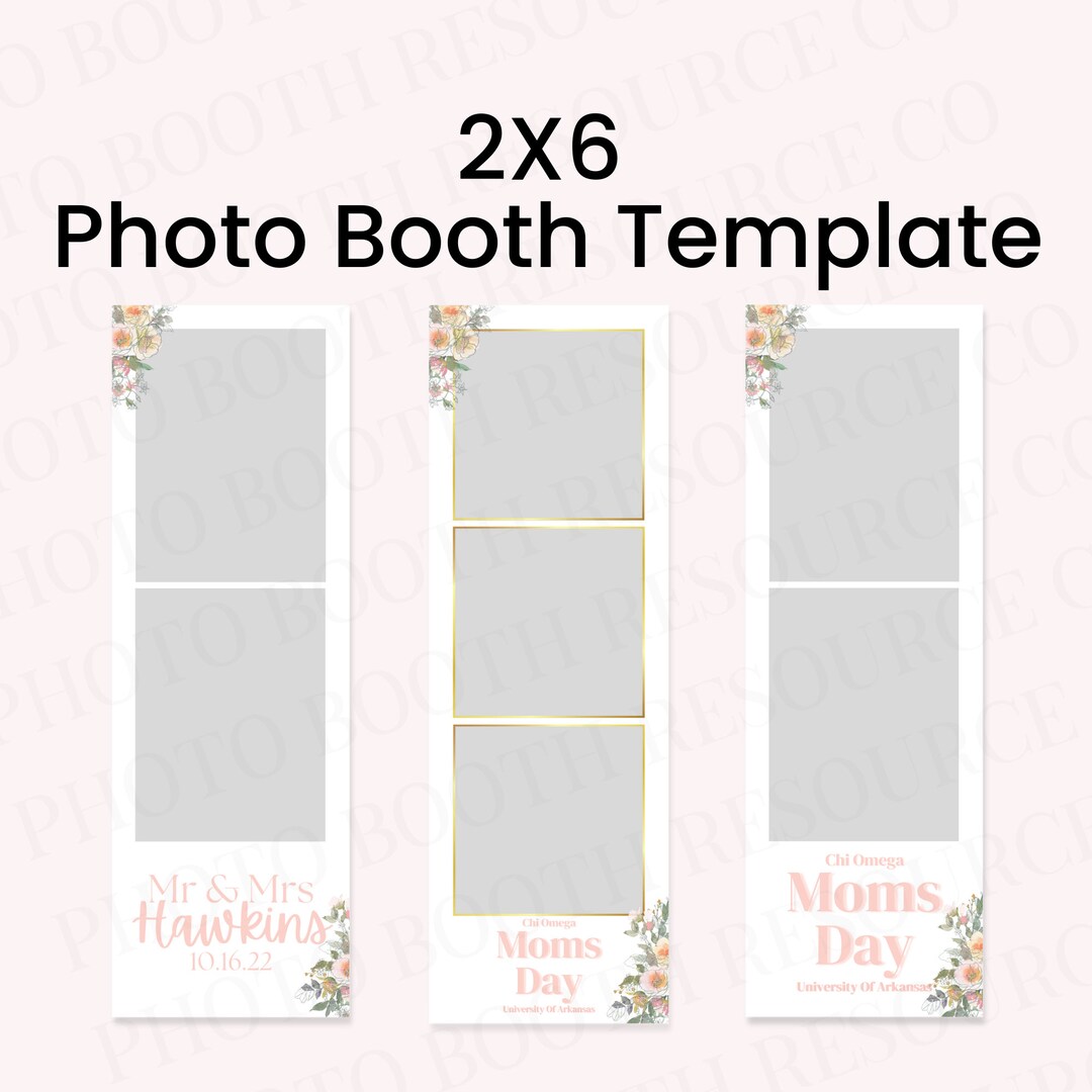2x6 Photo Booth Template Wedding Photo Booth Template Canva Photo Booth