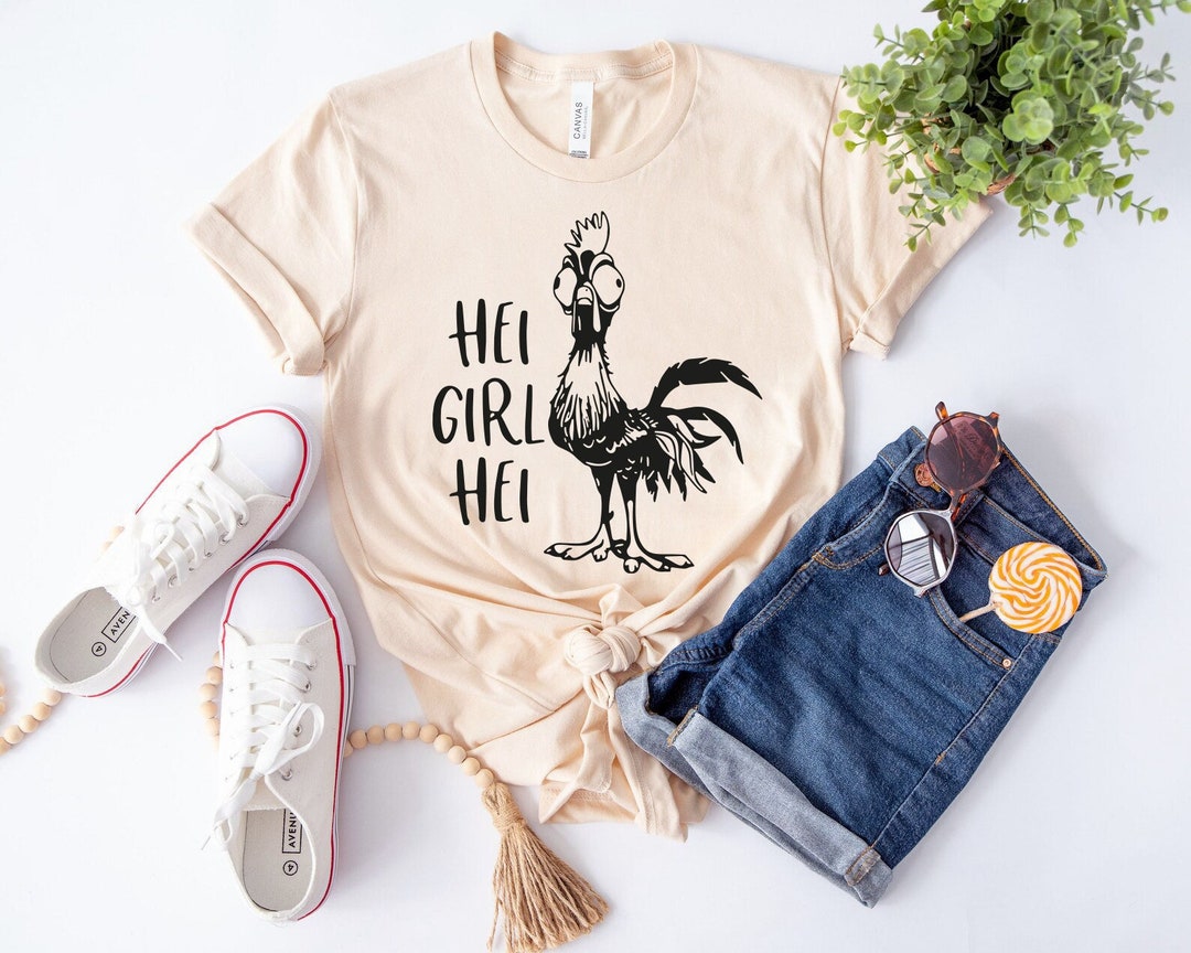 Hei Girl Hei Shirt Disney Moana Hei Hei Tshirt Disney Etsy