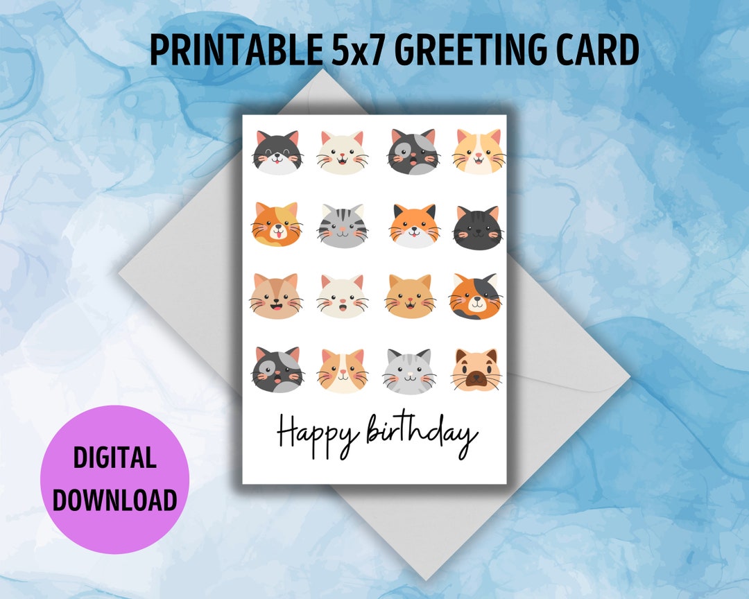 Printable Cat Birthday Cards Cards - Il 1080xN.4962005229 D1hi 