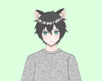 Anime Cat Boy - Etsy Ireland Anime Cat Boy - Etsy Ireland