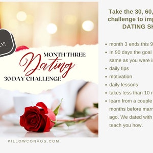 Dating Guide Third Month Planner, Rules For Newly Dating Couples, Expert Dating Advice Tips Workbook, 30 60 90 Days Date Ideas Planner