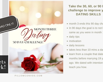 Dating Guide Third Month Planner, Rules For Newly Dating Couples, Expert Dating Advice Tips Workbook, 30 60 90 Days Date Ideas Planner