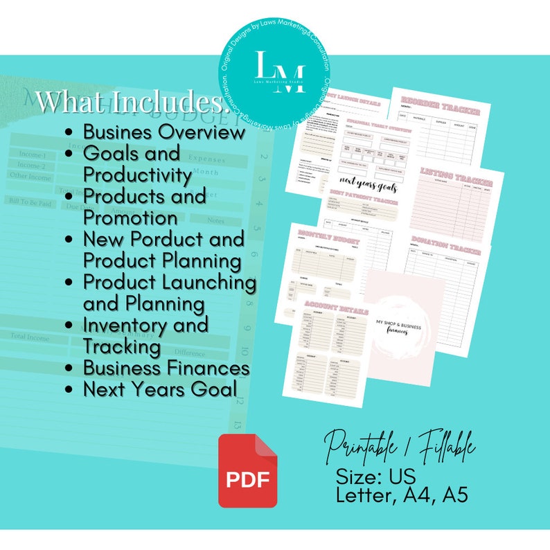2024-ultimate-business-planner-printable-fillable-workbook-etsy