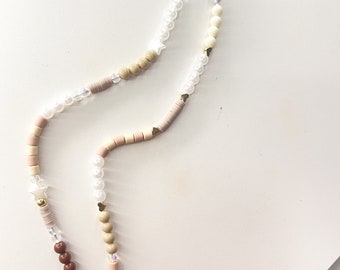 Long beaded lanyard | neutral lanyard | teacher beaded lanyard