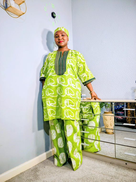 Adìrẹ Two Piece African Set with Scarf (Different Sizes) view 2