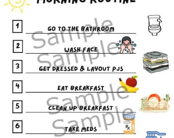 ADHD Routine Chart for Kids | Canva Editable Routine Template | Morning, After School & Bedtime Schedule | Printable Routine for Children