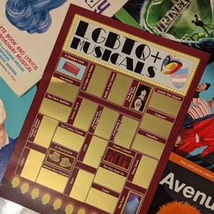 LGBTQ+ Musical Theatre Shows Scratch Off Poster- West End and Broadway