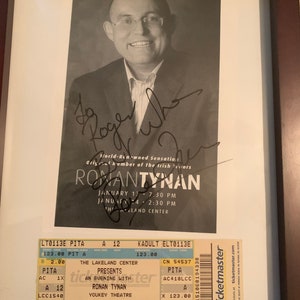 Ronan Tynan Autograph and Ticket Stub Framed