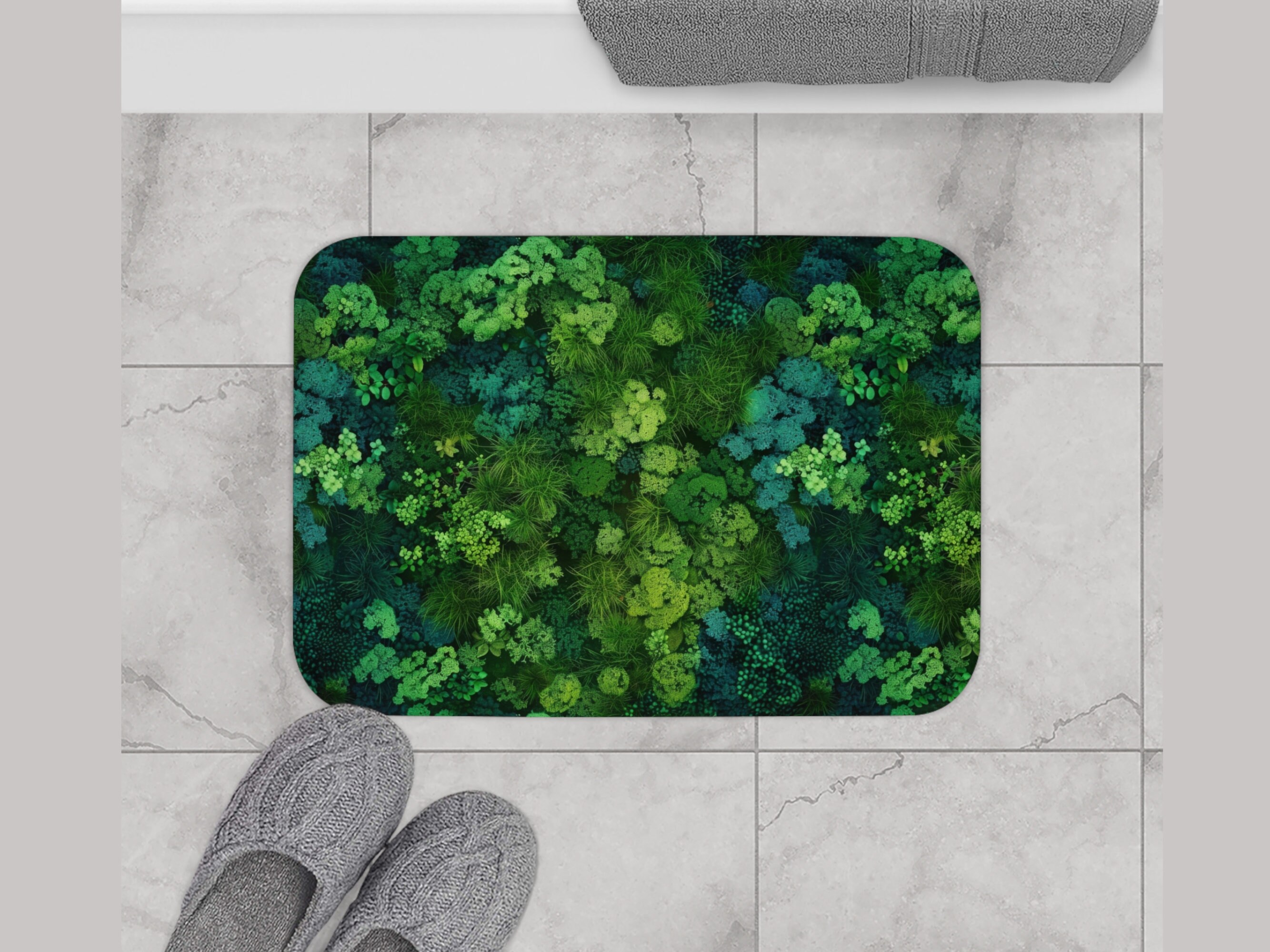 Moss Bath Mat, Moss Bathroom Rug, Moss Rug, Green Bath Mat, Unique Bath ...