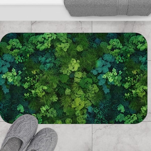 Moss Bath Mat, Moss Bathroom Rug, Moss Rug, Green Bath Mat, Unique Bath Mat, Moss Bathroom Mat, Cute Bath Mat