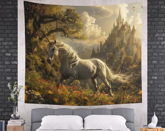 ユニコーンタペストリー 捕らわれたユニコーン タペストリー 壁掛け