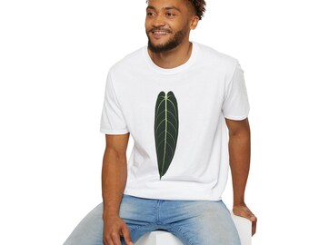 Anthurium Queen Leaf Illustration T-Shirt | Rare Plant Art