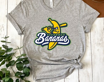 Savannah Banana Baseball T-shirt, Heren en Dames Banana Baseball Logo Shirt, Unisex Jersey T-shirt met korte mouwen