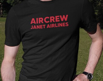 Aircrew Janet Airlines - Alien Flying Saucer / S4 S-4 Shirt / UFO Shirt / Area 51 T-Shirt / Dulce Base Tee TShirt / UFO Lover Gift / Roswell