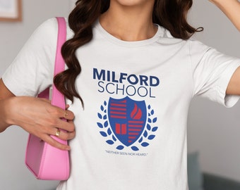 Milford School Neither Seen Nor Heard Tshirt - Funny Vintage Television Bluth Tee - Arrested Development Gift Shirt - Christmas Birthday
