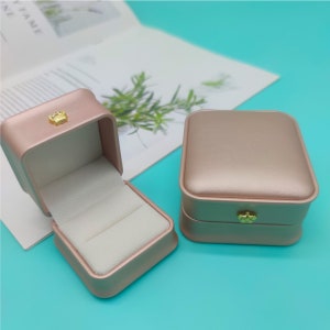 Jewelry Box PU Leather Crown Rose Gold Ring Box Necklace Boxes Jewelry Case Jewelry Boxes