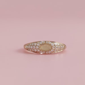 Solid Gold Serenity Bezel Ring Setting, 10k 14k Gold Ring, Breastmilk Ring, Breastmilk Ashes Hair Resin Jewelry Blank Components