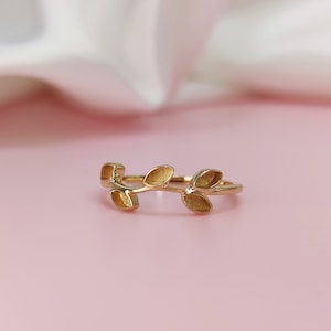Solid Gold Leaf Shape Ring Setting, 10k 14k Gold Ring, Breastmilk Ring, Breastmilk Ashes Hair Resin Jewelry Blank Components