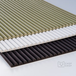 Reeded Wall Panels | Ribbed Wall Decor DIY Panelling Strips | Black MDF wall panels, home renovation project Art Deco Style | Chop Shop