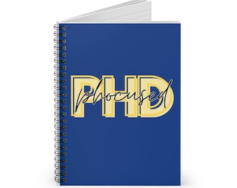 Dissertation Notizbuch mit Dissertation in Blau & Gelb