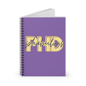 PHD Phabulous Yellow & Purple Spiral Notebook - Ruled Line